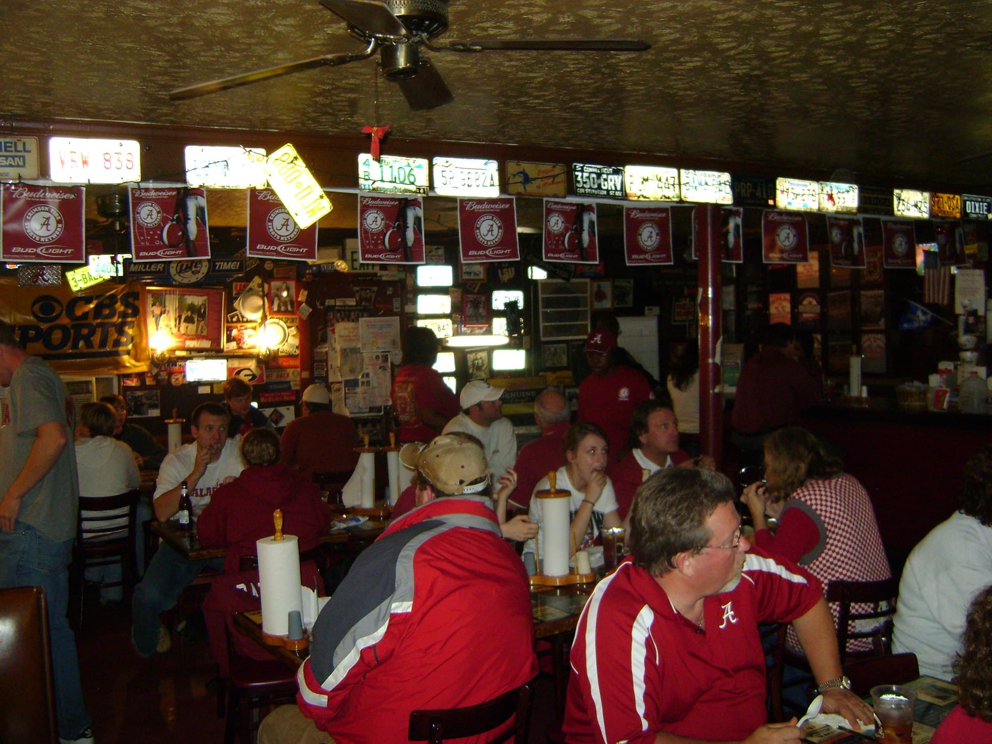 Inside the original Dreamland Bar-B-Que in Tuscaloosa